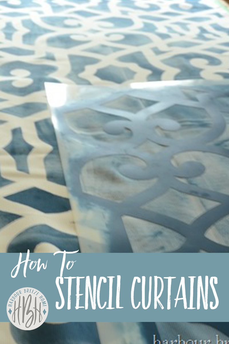 Decorating Curtains with Stencils