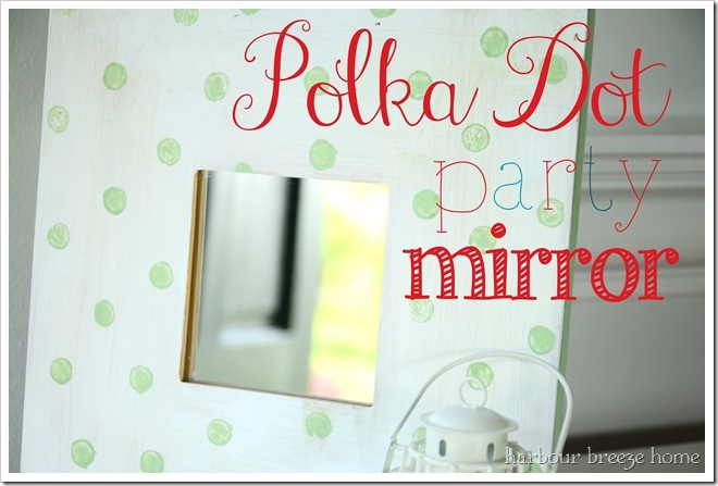 polka dot party with text