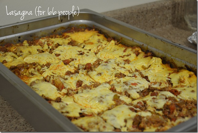 Lasagne and Fruit Crisp for 66