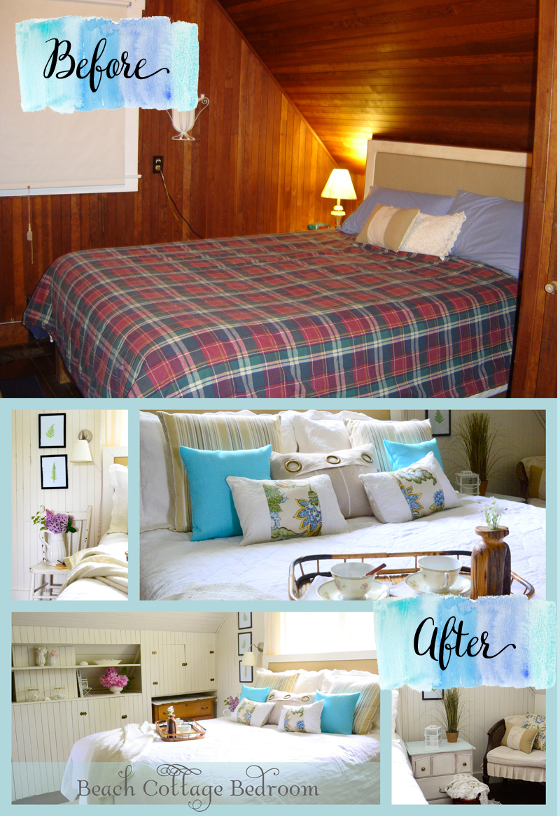 beach cottage bedroom before and after