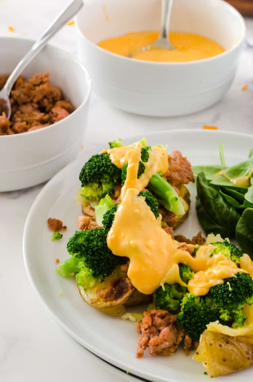 Best Loaded Baked Potato with Sausage & Cheese Sauce