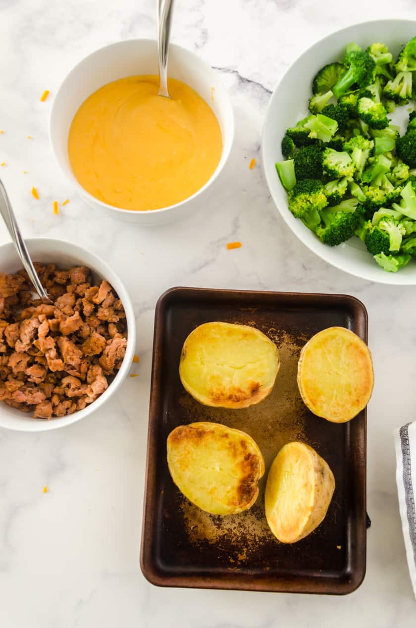 Best Loaded Baked Potato with Sausage & Cheese Sauce