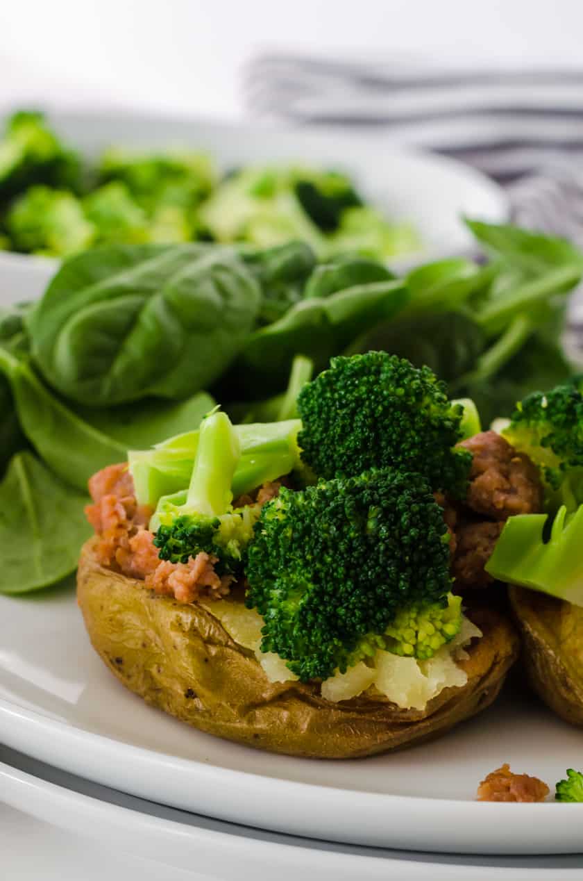 Best Loaded Baked Potato with Sausage & Cheese Sauce