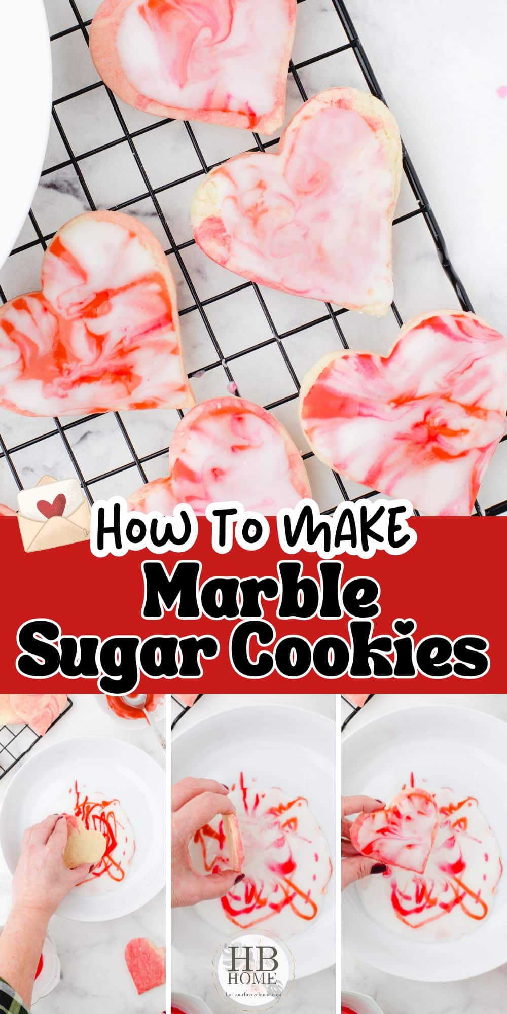 Marbled Icing for Sugar Cookies