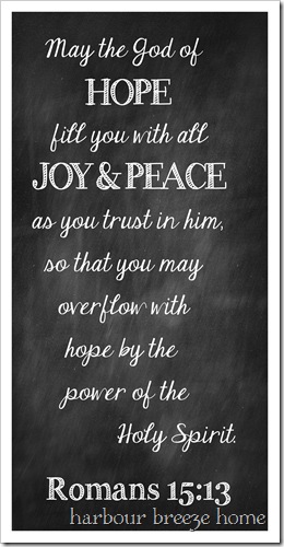 hope, joy and peace