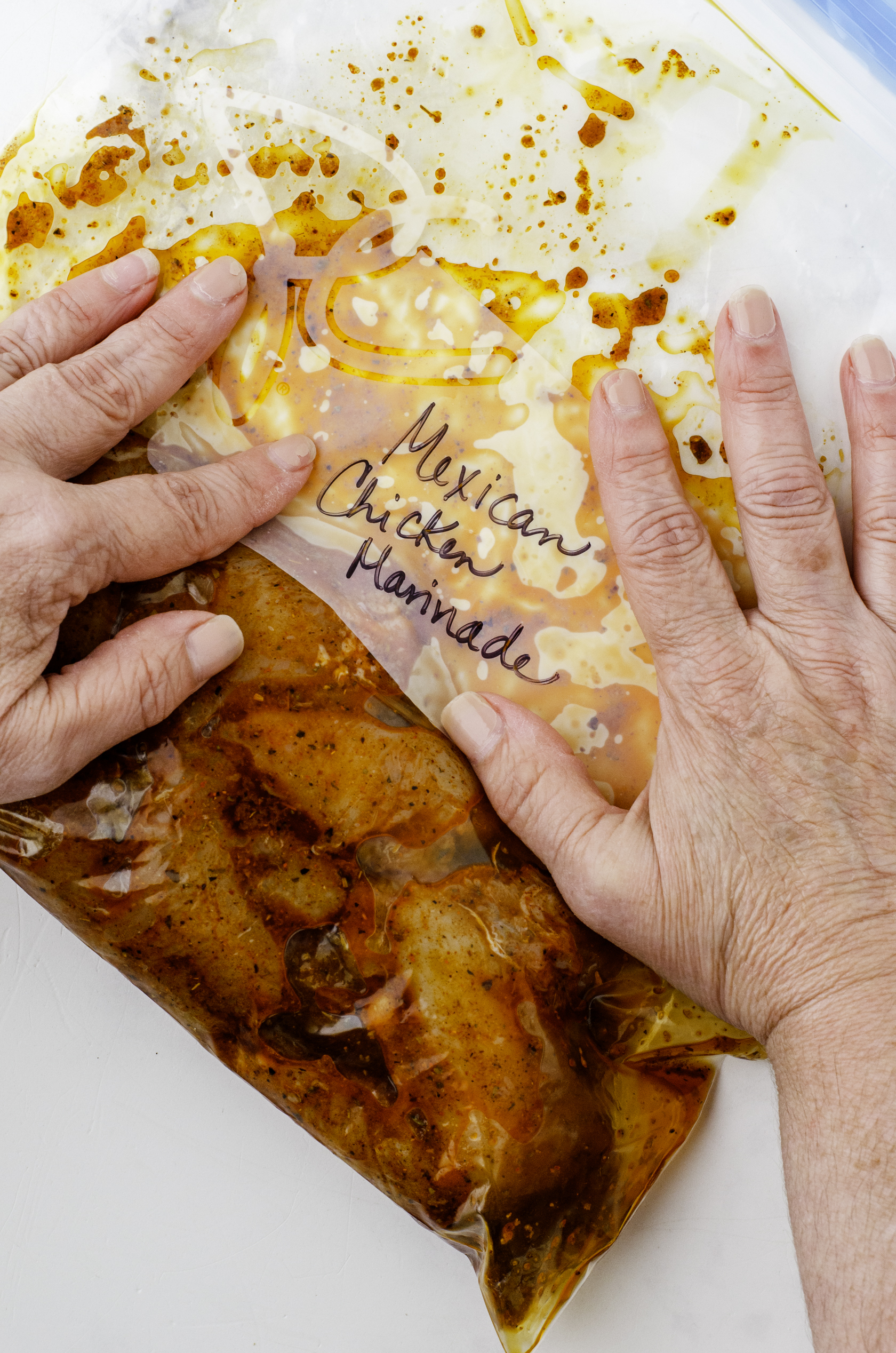 A bag of mexican chicken marinade