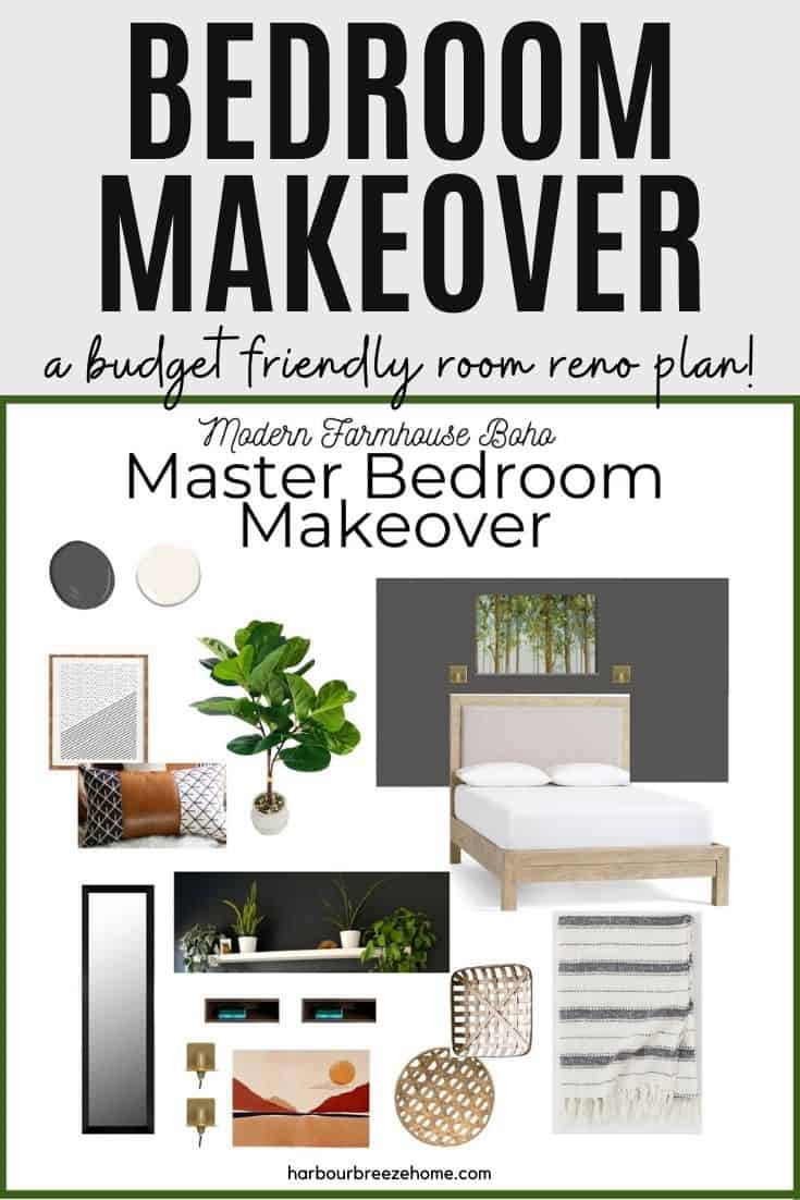 Modern Farmhouse Boho Master Bedroom Makeover Plans