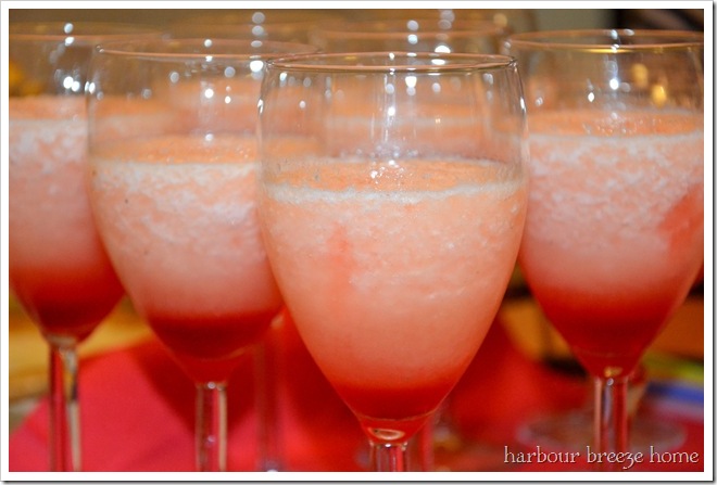 sparkly peach punch drinks