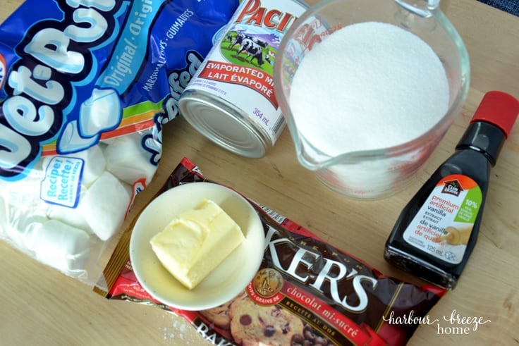 Chocolate Fudge Ingredients