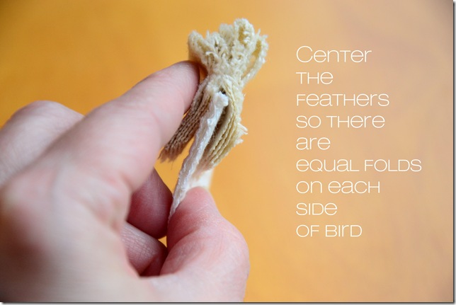 positioning feathers