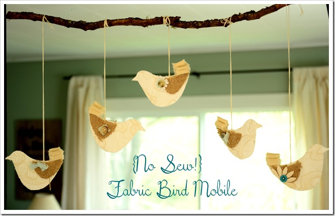 Easy No-Stitch Bird Mobile Craft