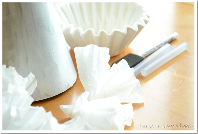supplies for coffee filter christmas tree
