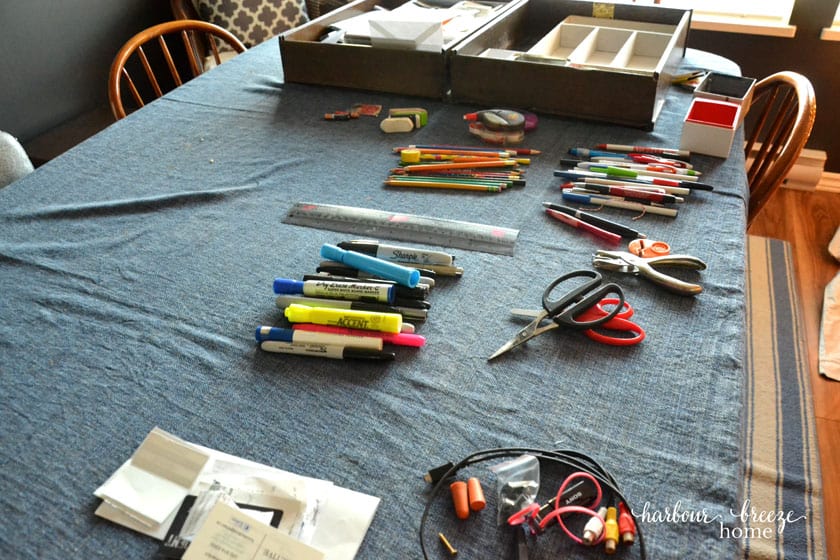 Office Supplies Drawer Organization