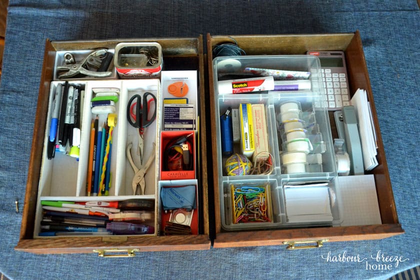 Office Supplies Drawer Organization