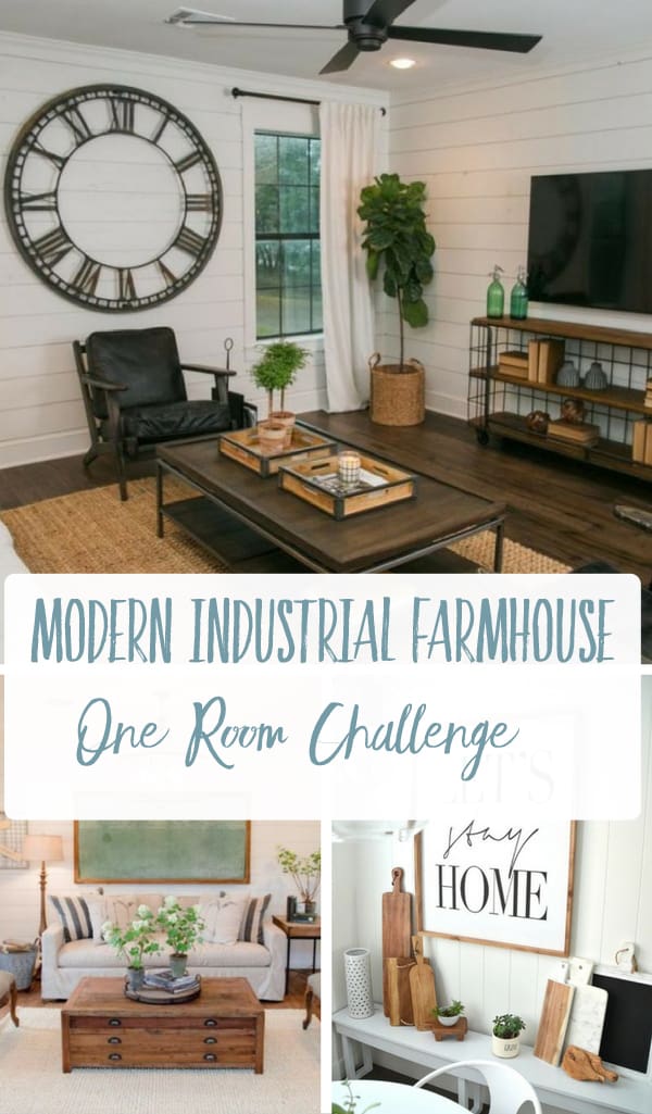 One Room Challenge ~ Modern Industrial Farmhouse Living & Dining Room Makeover at Bildirimlerim