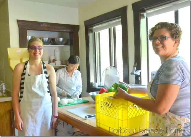 chopping onions