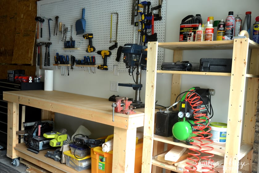 organized garage workshop