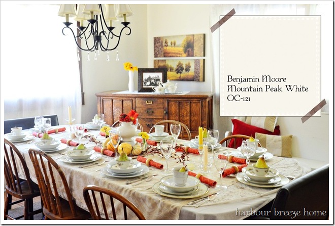 dining room mountain peak white