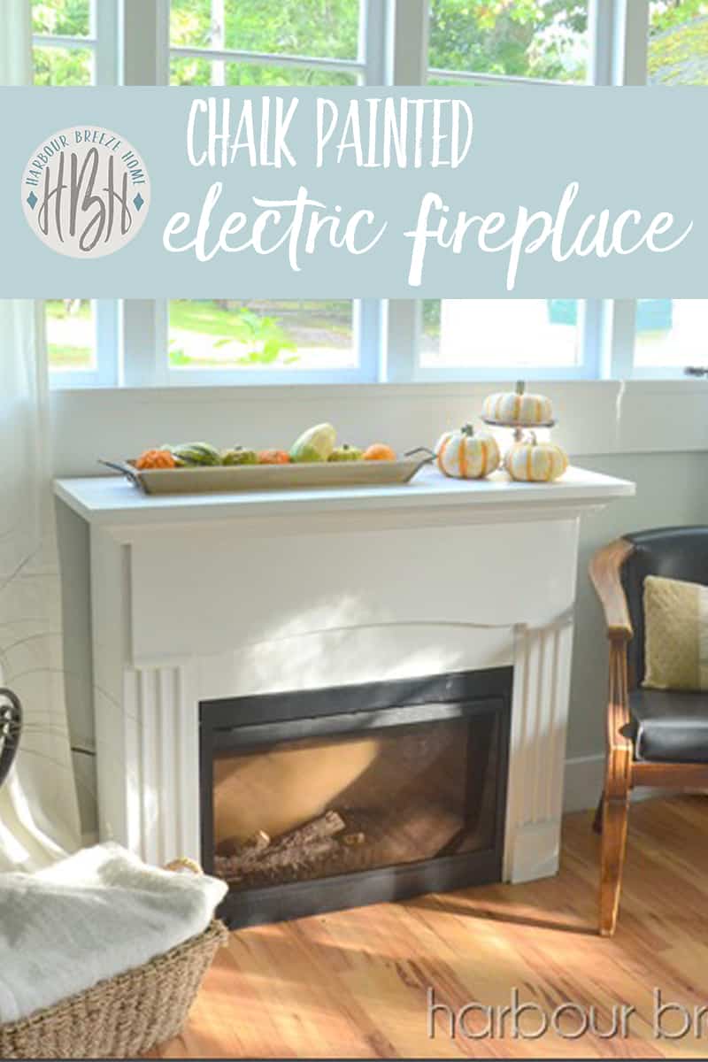 chalk painted electric fireplace
