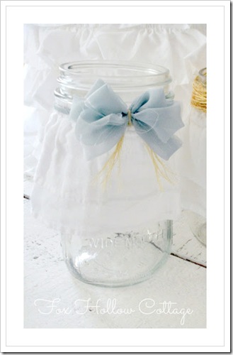 clear mason jar