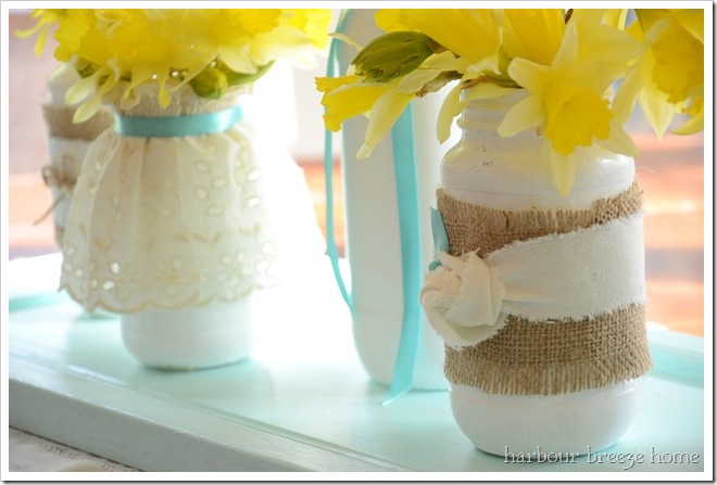mason jar with flower