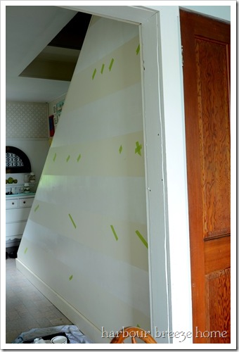 painted striped wall