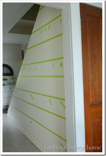taped wall