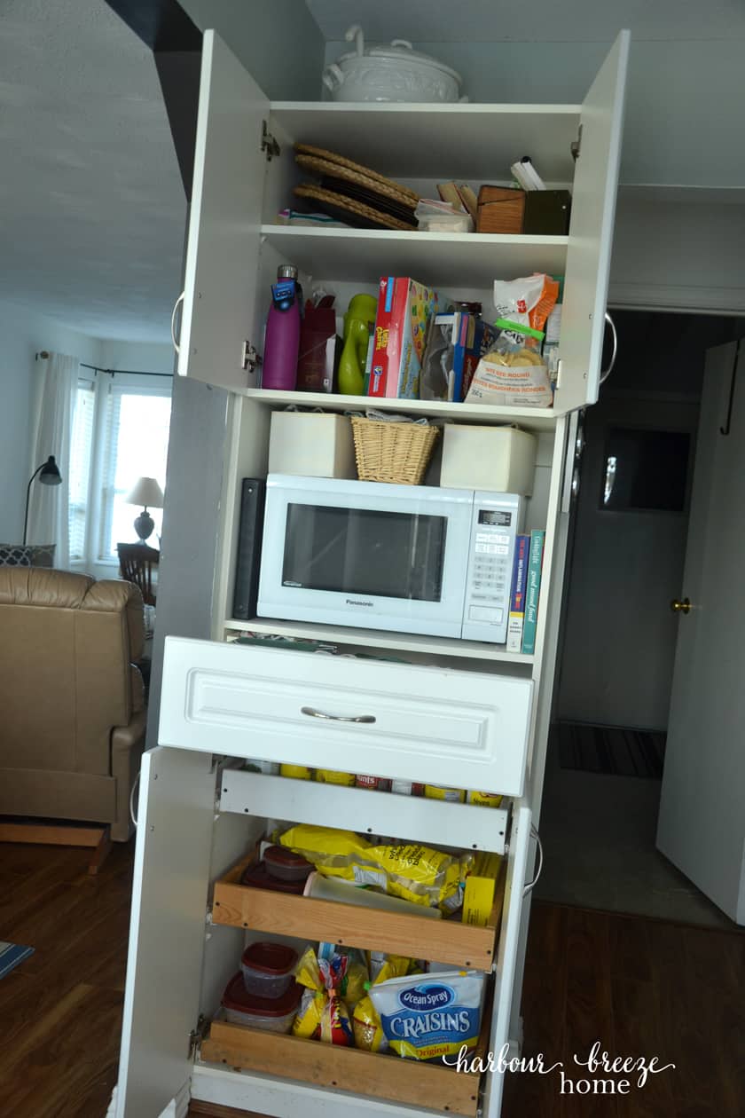 cupboard pantry organization before it was organized