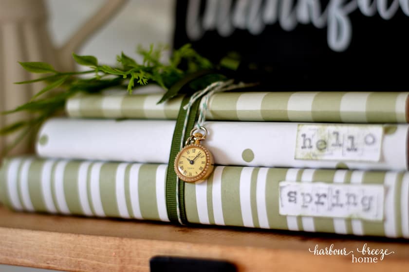 Colored Patterned Paper Covered Books