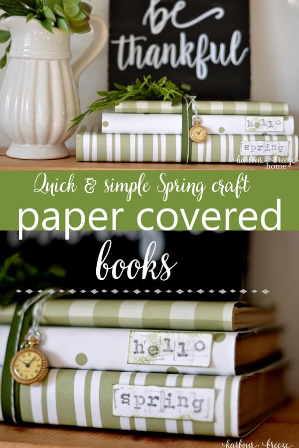 A Quick & Simple Spring Craft ~ Paper Covered Books