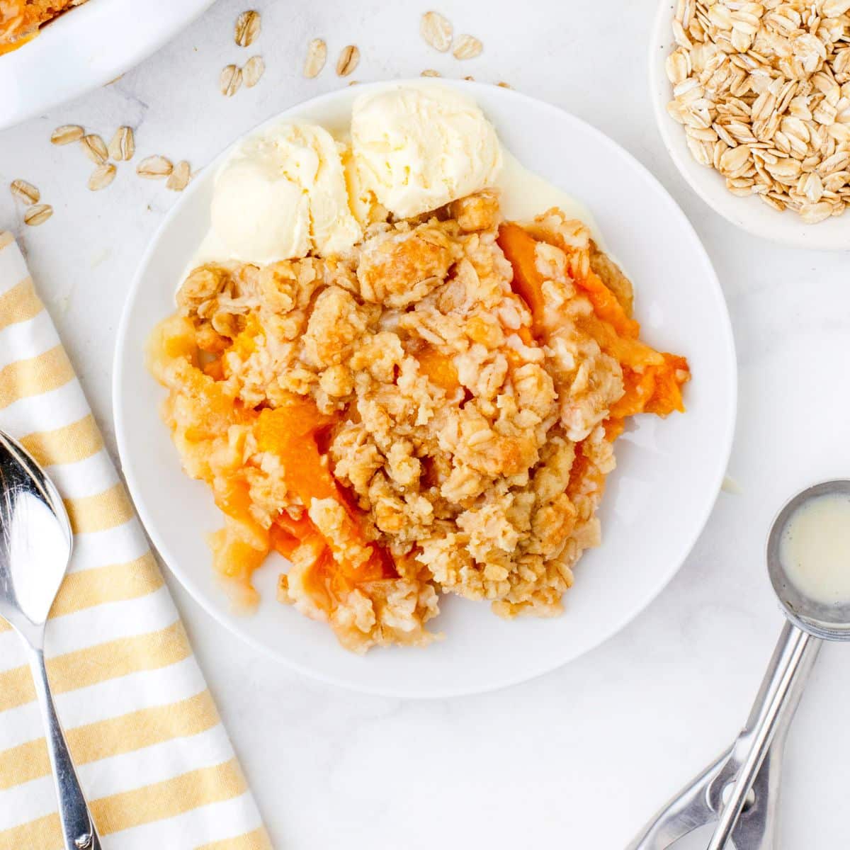 Mom's Peach Crisp with Oat Topping (Quick Shortcut)