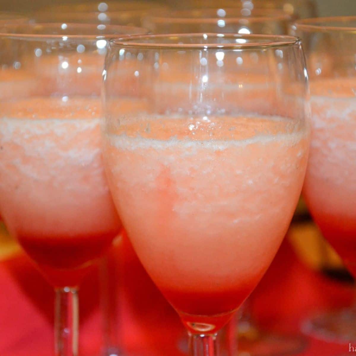 Refreshing Peach Punch Slush with Ombre Layers