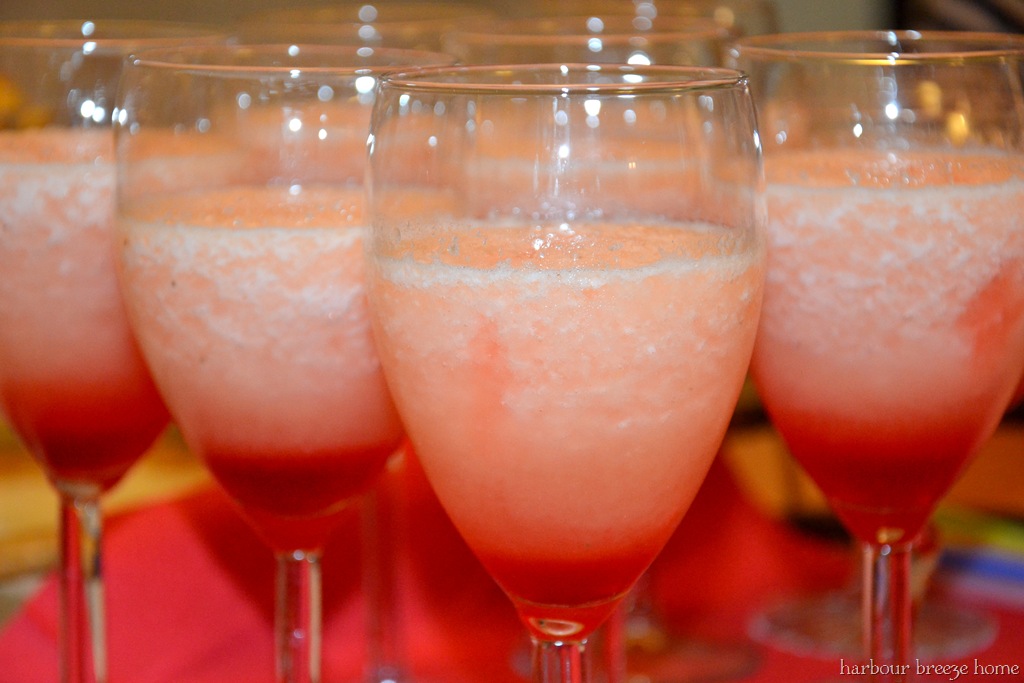 glasses of peach punch