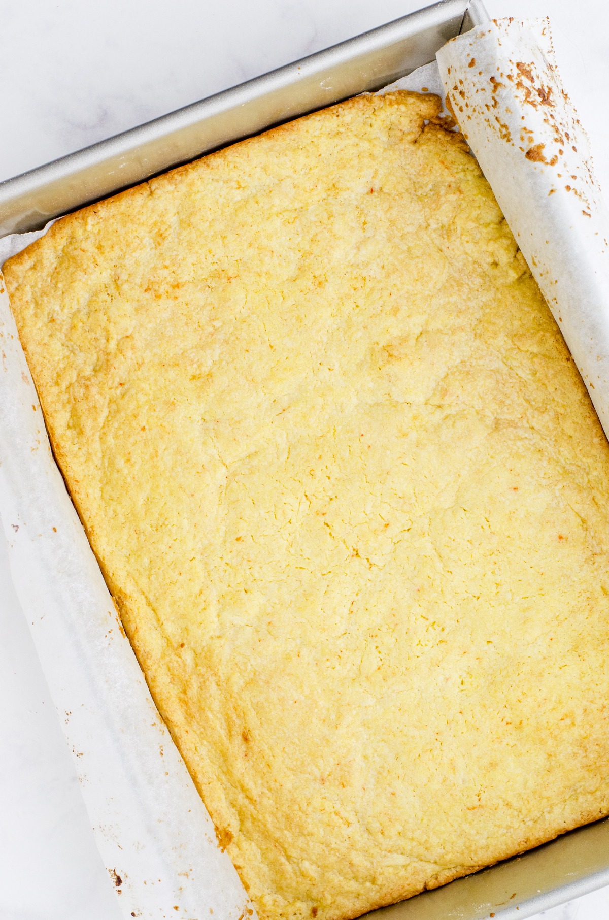 Baked pecan pie bar crust