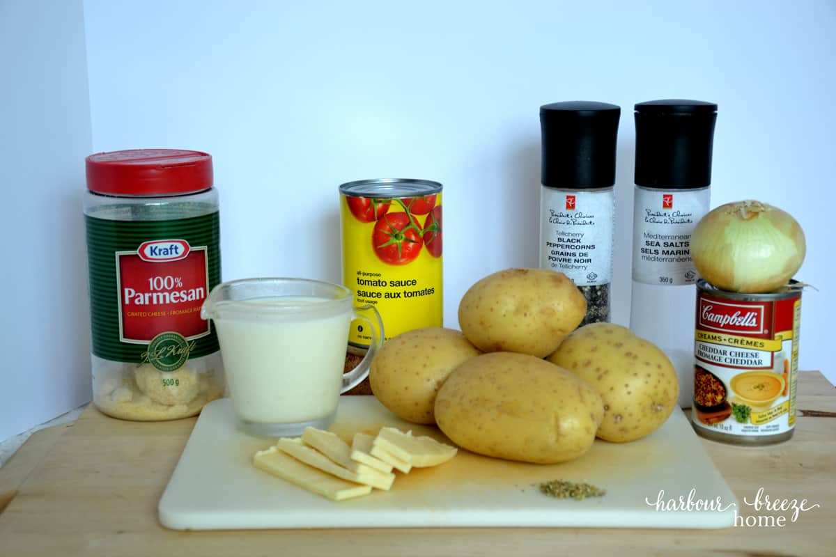 ingredients for recipe sitting on a table