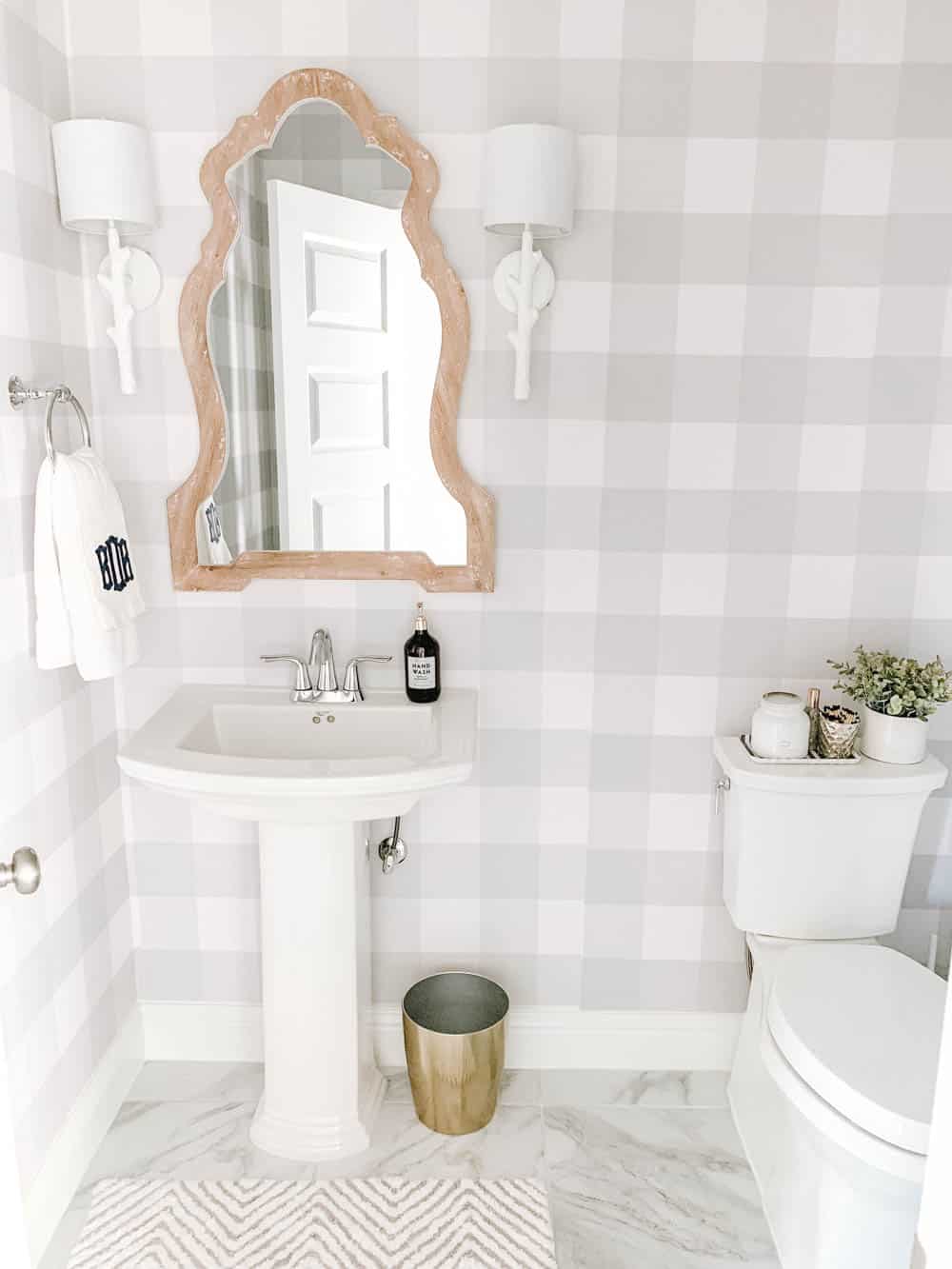 Image for Modern Farmhouse Powder Bathroom Reveal