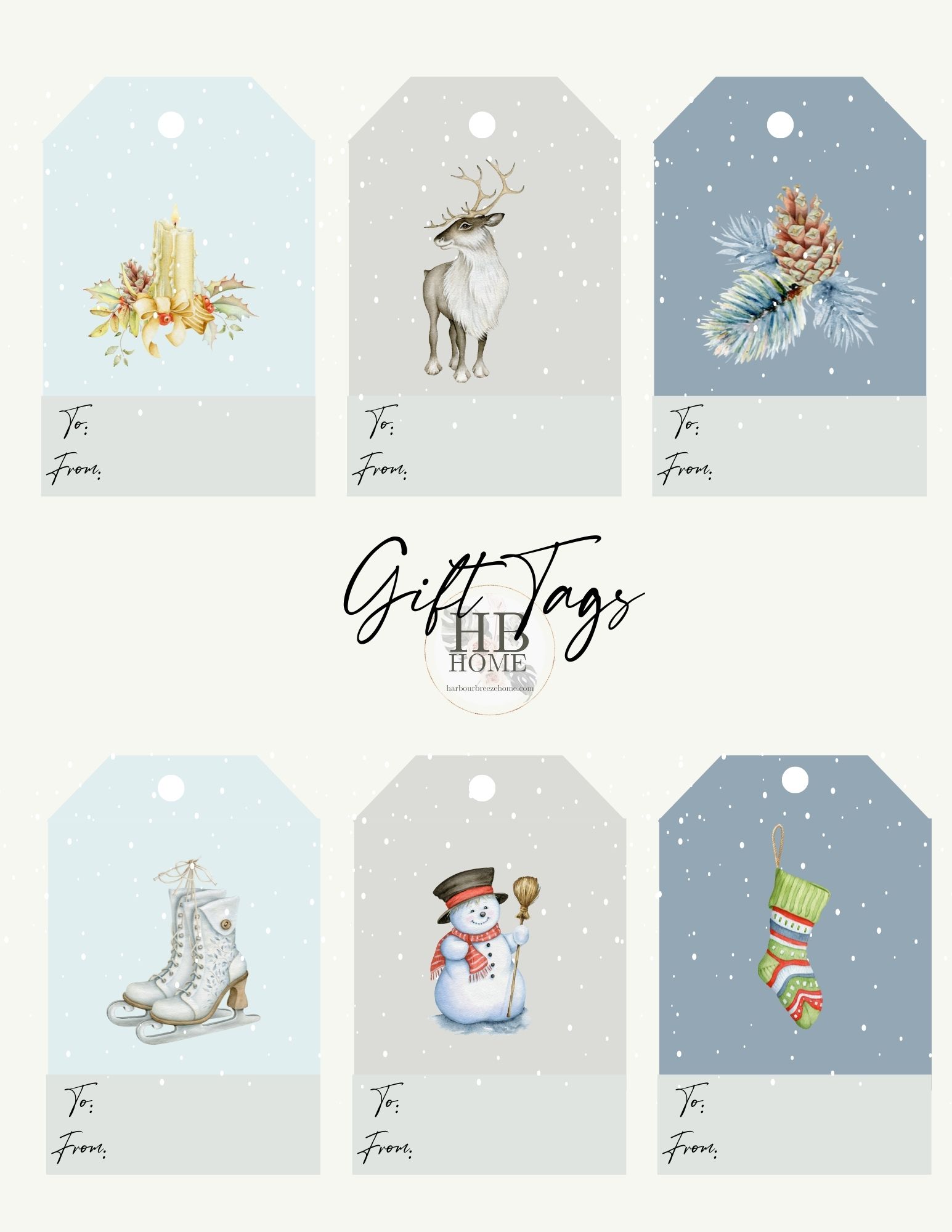 Free Printable Christmas Tags for Gifts