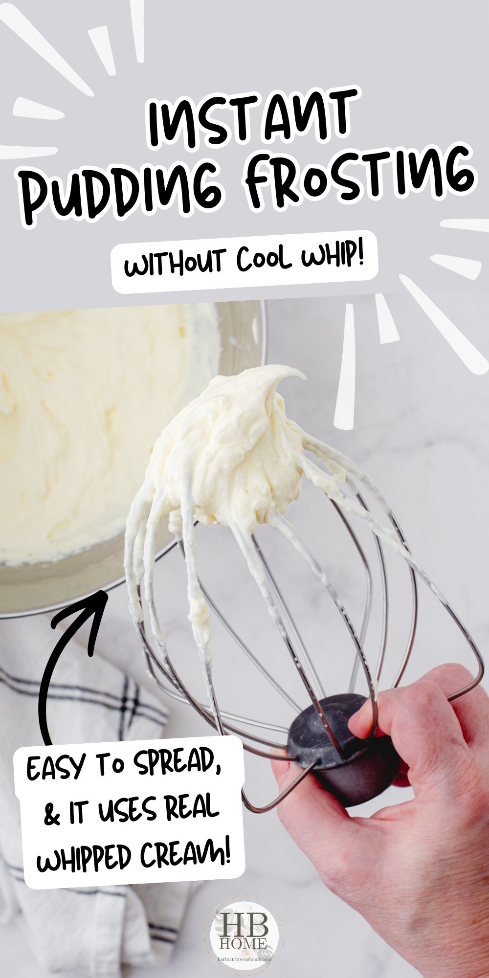 Pudding Mix Frosting (Just 3 Ingredients!)