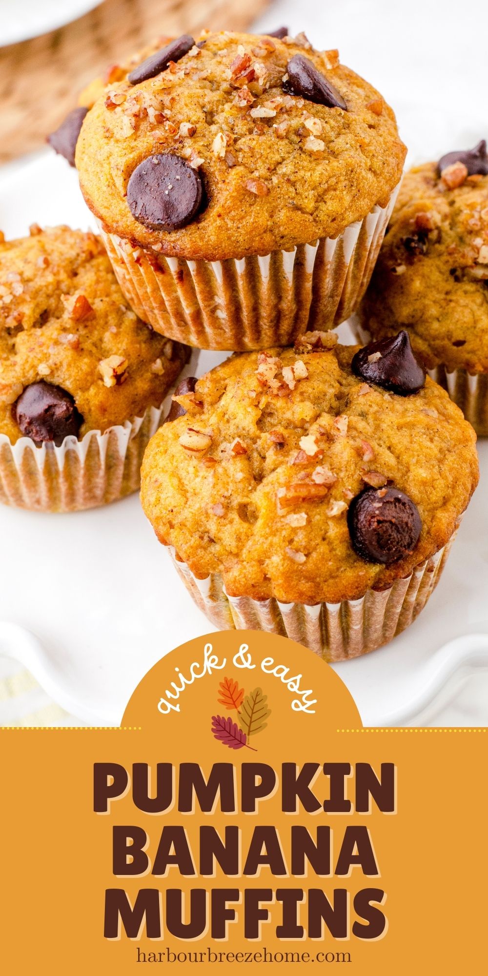 Easy Pumpkin Banana Muffins