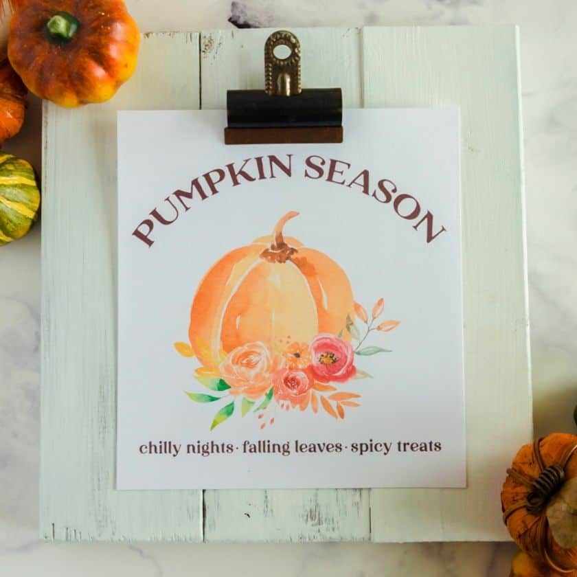 Free Pumpkin Printable Wall Art for Fall Decor