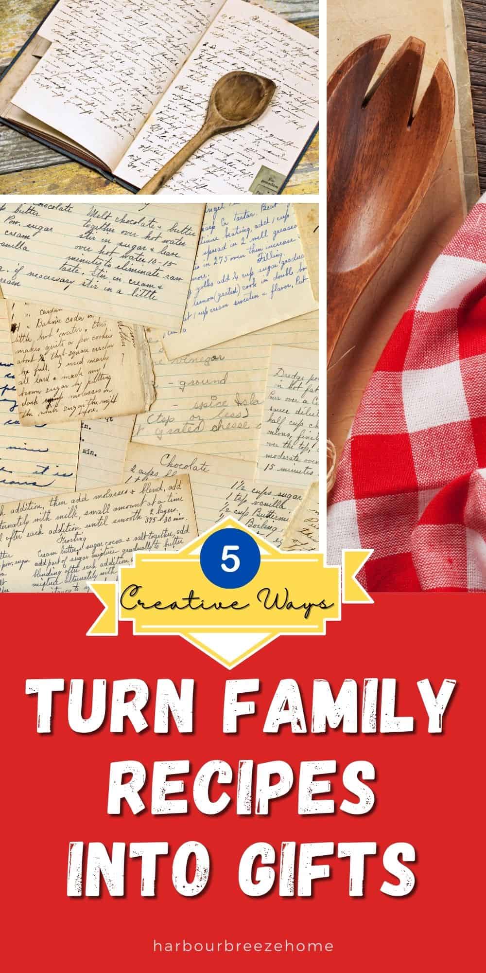 Handwritten Recipe Gifts: Family Recipe Card Keepsakes