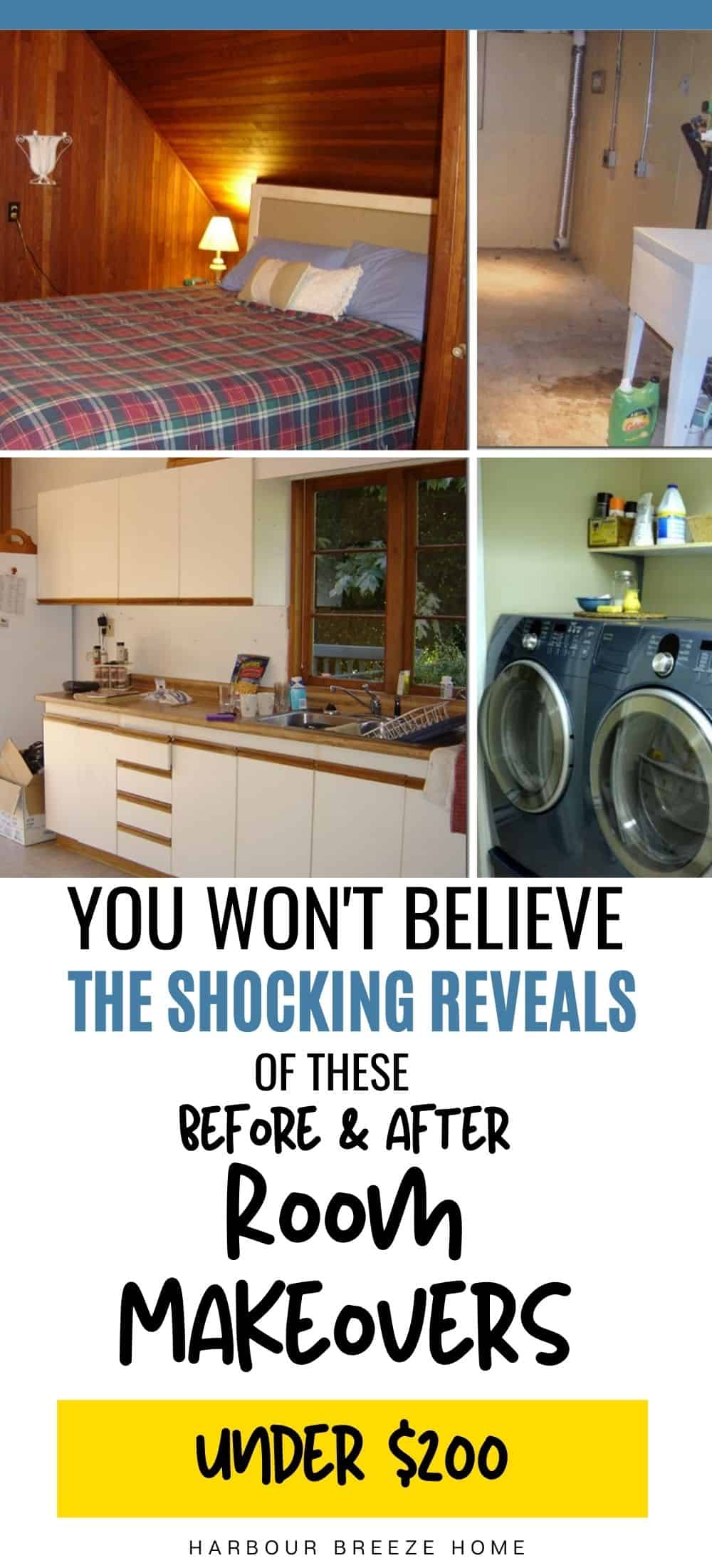 Before and after room makeover reveals under $200