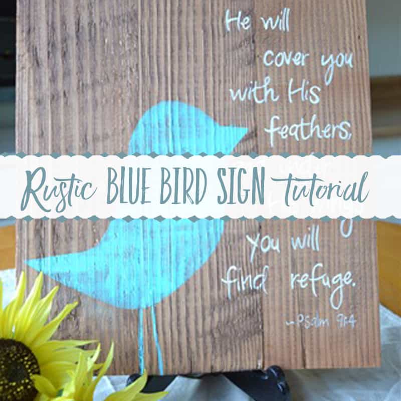 Crafting a Blue Bird Sign