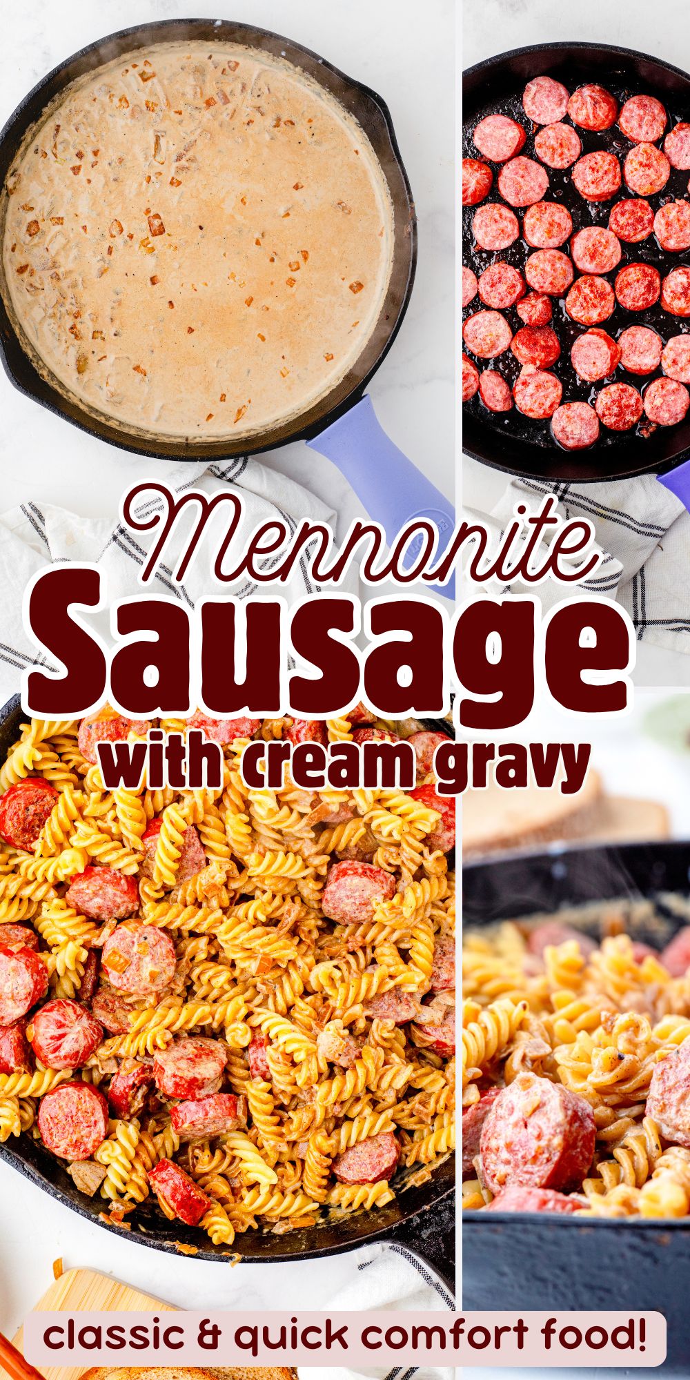 Mennonite Farmer Sausage Recipe (Sausage & Noodles Dinner