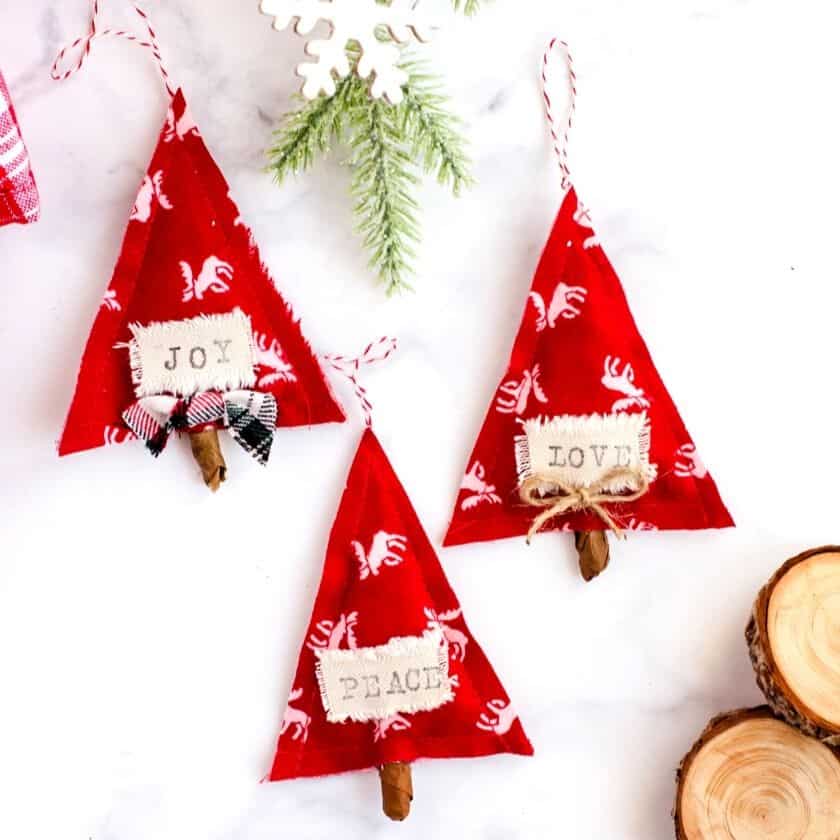 DIY Fabric Scandinavian Christmas Ornaments Made Simply