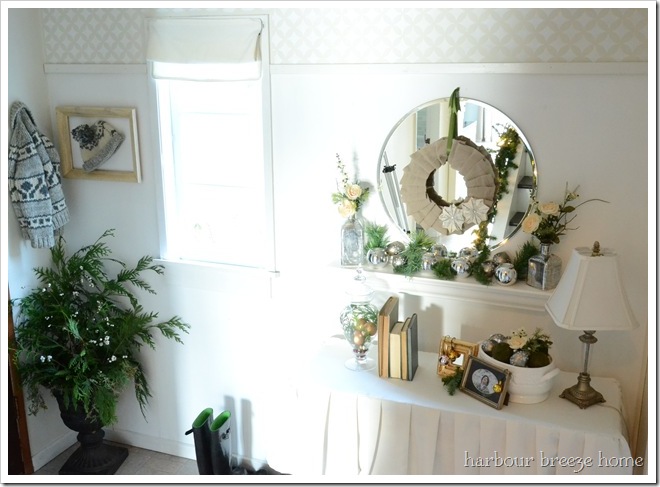 whole entryway at christmas