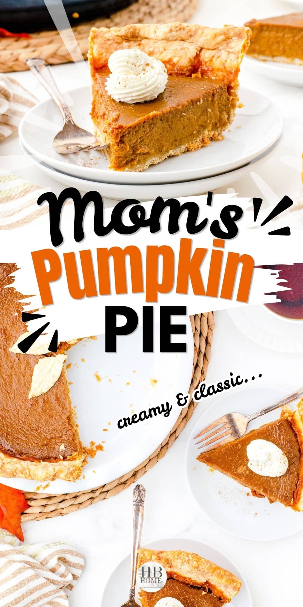 a collage of old fashioned pumpkin pie recipe