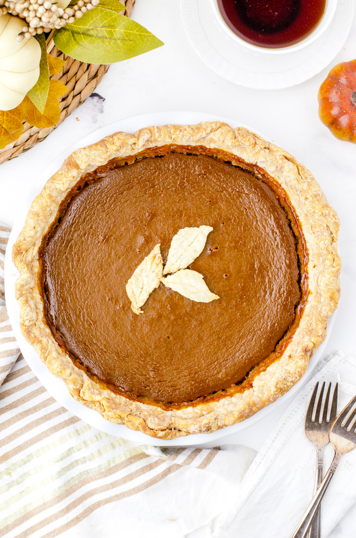 Old Fashioned Pumpkin Pie Recipe (Made with Regular Milk)