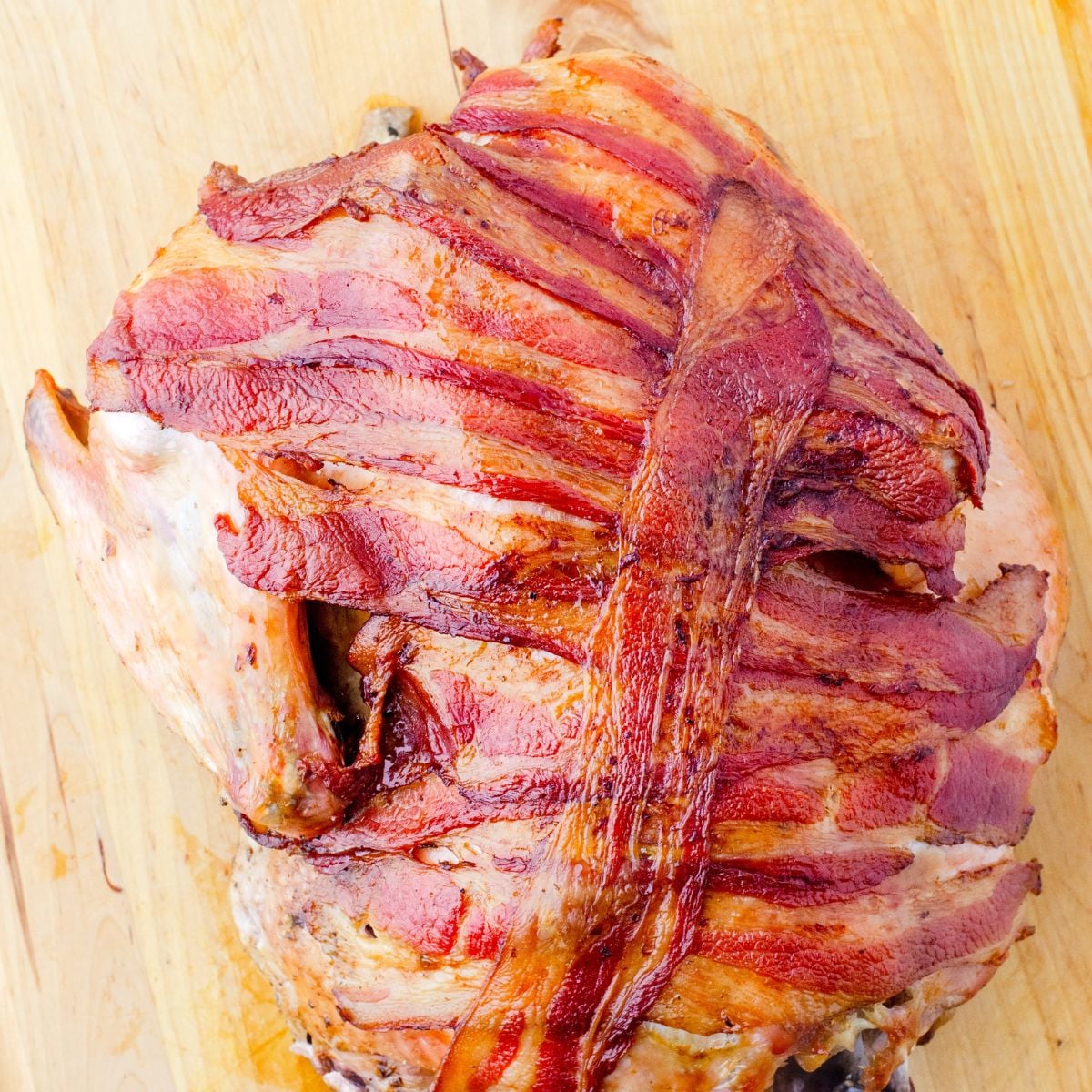Slow Roasted Turkey with Bacon (Moist, Self-Basting)