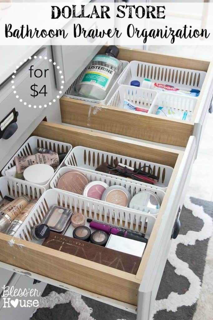 Image for USE INEXPENSIVE DRAWER DIVIDERS TO ORGANIZE MAKEUP IN DRAWERS.